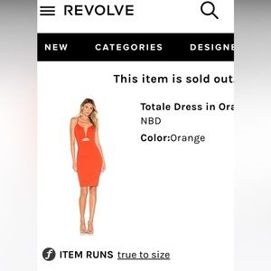NBD Totale dress from revolve. XS